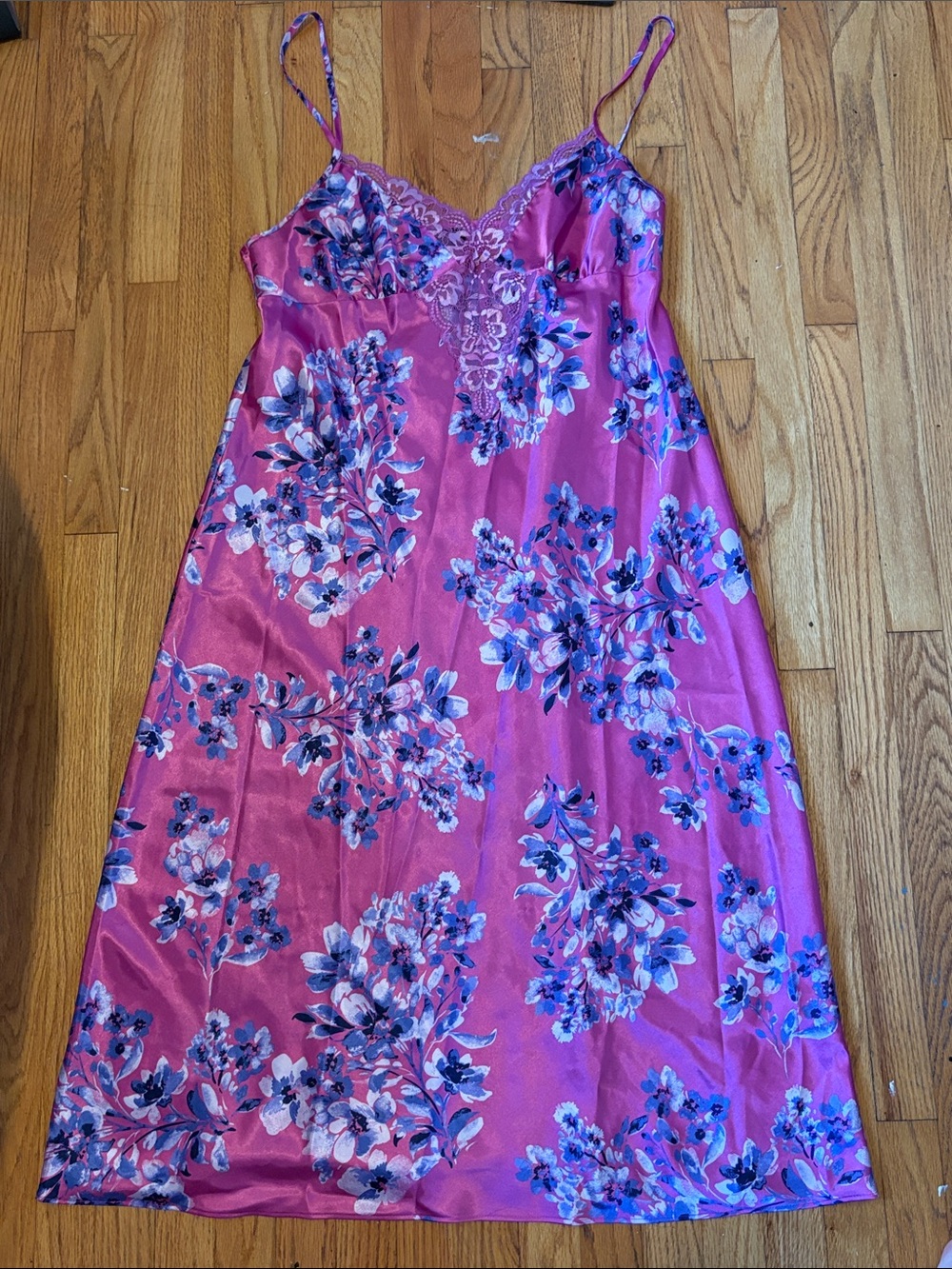 Thalia Sodi Pink Purple Floral Midi Dress